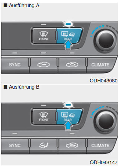 Hyundai Genesis: Scheibenheizung - Komfortfunktionen Ihres Fahrzeugs -  Hyundai Genesis Betriebsanleitung