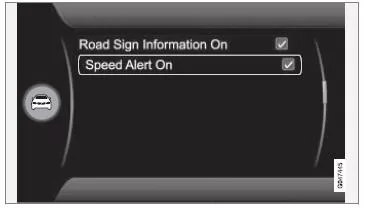 Geschwindigkeitswarnung