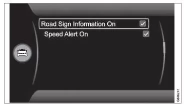 Verkehrszeicheninformation Ein/Aus